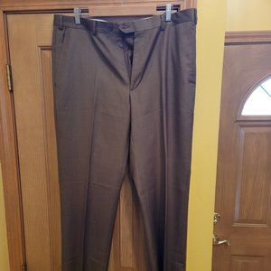 Santorelli Luxury Serge Wool Dress Slacks Tobacco